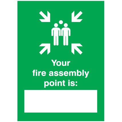 Fire Assembly Point Vinyl Sign - 297 x 420mm