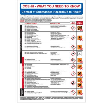 Know Your Dangerous Substances Rigid PVC Wall Guide - 420 x 600mm