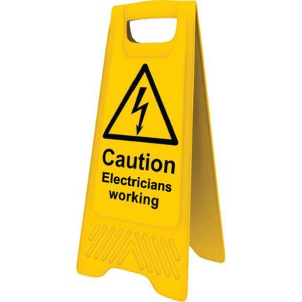Electricians Working A-Frame Caution Sign 300mm x 620mm