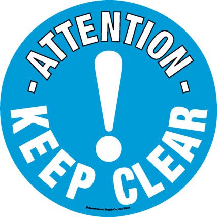 FM18 Floor Marker Keep Clear PVC Film Sign 430 Dia