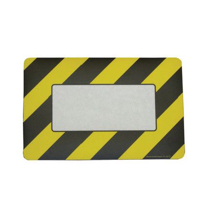 Floor Label Holders, DL, Black/Yellow (Pk-10)