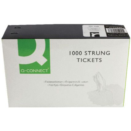 E-24 Strung Tickets - 37x24 mm - White (Pack of 1000)
