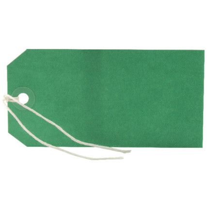 5mscl - Green Strung Tag - 120x60 mm (Pack of 1000)