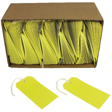 5mscl - Yellow Strung Tag 120x60 mm (Pack of 1000)