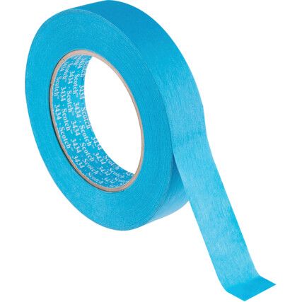 3434B Scotch® Masking Tape, Crepe Paper, 24mm x 50m, Blue