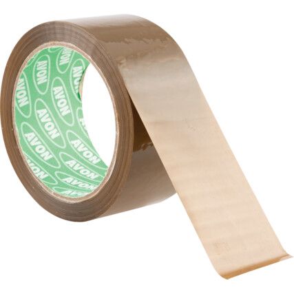 Packaging Tape, Polypropylene, Brown, 50mm x 66m, Pack of 5