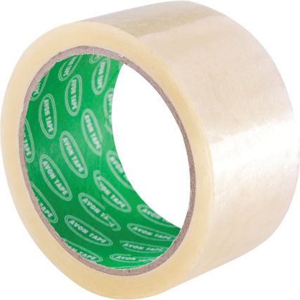 Packaging Tape, Polypropylene, Clear, 48mm x 66m, Pack of 5
