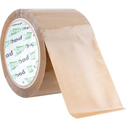 Packaging Tape, Polypropylene, Brown, 75mm x 66m
