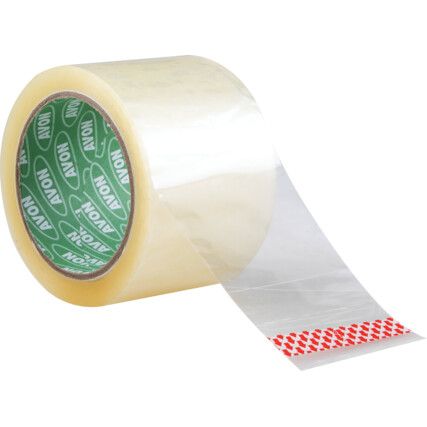 Packaging Tape, Polypropylene, Clear, 72mm x 66m, Pack of 5