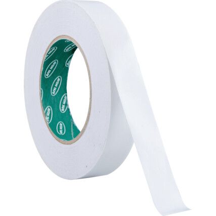 Double Sided Tape, Tissue, White, 25mm x 50m
