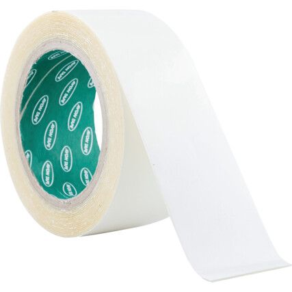 Double Sided Tape, White, 50mm x 5m