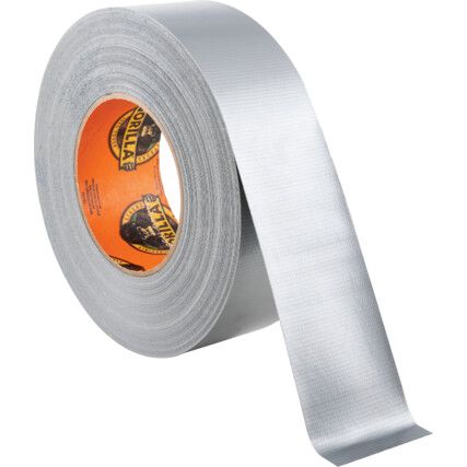 Duct Tape, Polyethylene Coated Cloth, Silver, 48mm x 32m