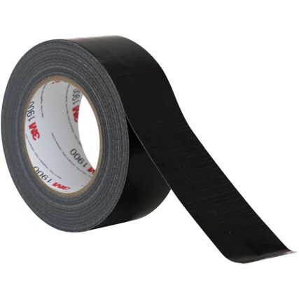1900 Duct Tape, Polyethylene Coated Cloth, Black, 50mm x 50m