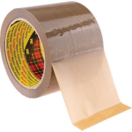 Scotch® 371 Packaging Tape, Polypropylene, Brown, 75mm x 66m