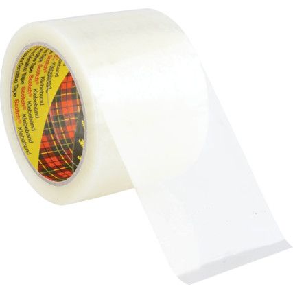 Scotch® 371 Packaging Tape, Polypropylene, Clear, 75mm x 66m