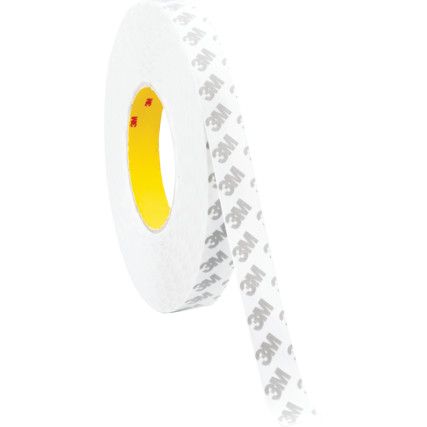 9080HL Double Sided Tape, Acrylic, White, 19mm x 50m