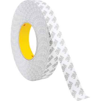 9080HL Double Sided Tape, Acrylic, White, 25mm x 50m