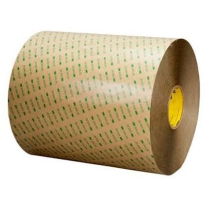 93020LE Double Sided Tape, Polyester, Clear, 1372mm x 55m