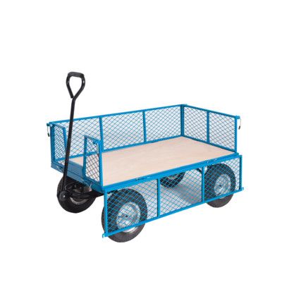 TI205R Platform Truck with Reach Compliant Wheels, Mesh Side Ply Base