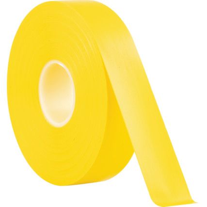 AT7 Electrical Tape, PVC, Yellow, 19mm x 33m, Pack of 1