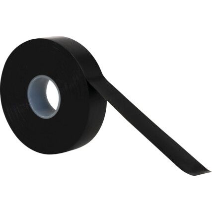 Electrical Tape, PVC, Black, 19mm x 33m, Pack of 1