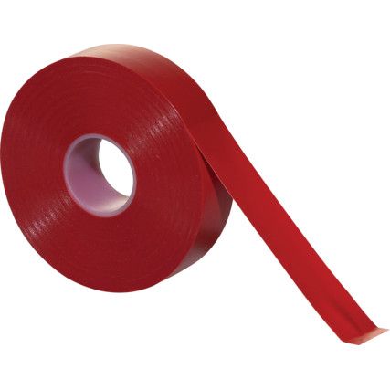 Electrical Tape, PVC, Red, 19mm x 33m, Pack of 10