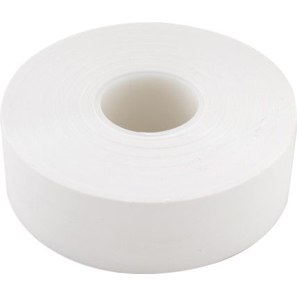 Electrical Tape, PVC, White, 25mm x 33m, Pack of 5