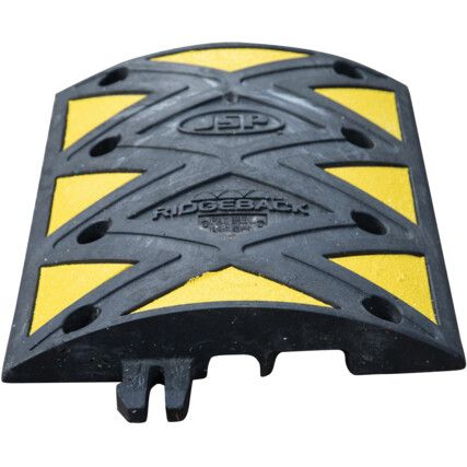 Speed Bump, Recycled PVC, Black/Yellow, 50 x 40 x 7.5cm, Max 5mph, Pack of 1