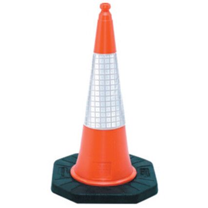 Dominator™ Traffic Cone, Polyethylene, Orange, Reflective, 500mm