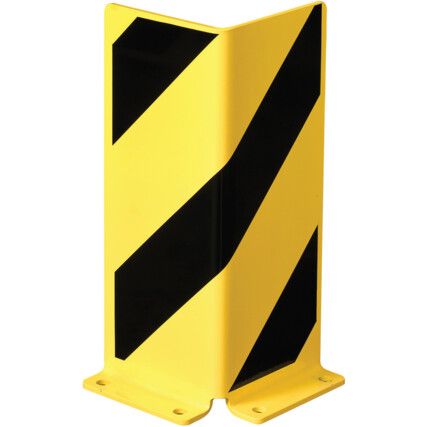 Angle Bracket Protector, Right Angled, Steel, Yellow/Black, 160mm x 400mm