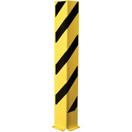 Angle Bracket Protector, Right Angled, Steel, Yellow/Black, 160mm x 1.2m