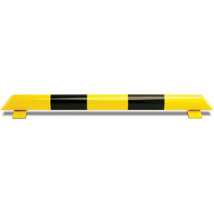 Collision Protection Bar, Circular, Steel, Yellow/Black, 1.2m x 76mm x 86mm