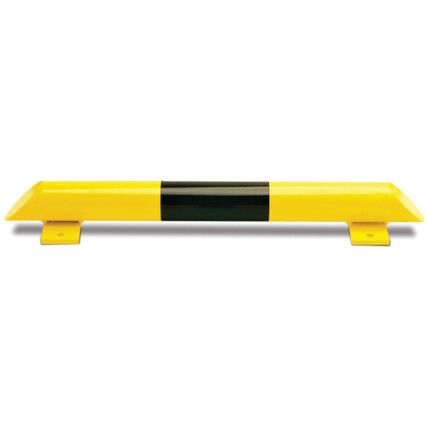 Collision Protection Bar, Circular, Steel, Yellow/Black, 800 x 76 x 86mm