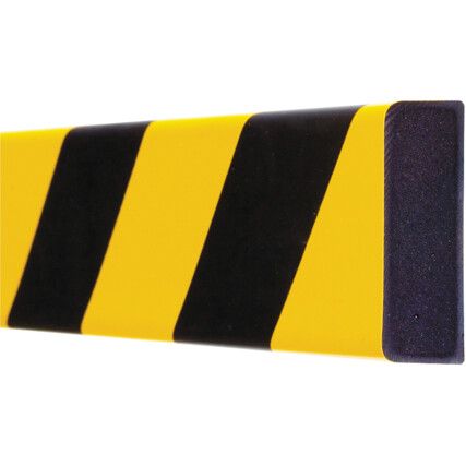 Protection Foam, Rectangular, Polyurethane, Yellow/Black, 1m x 60mm x 60mm