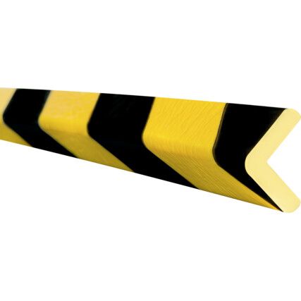 Protection Foam, Right Angled, Polyurethane, Yellow/Black, 5m x 26mm x 26mm