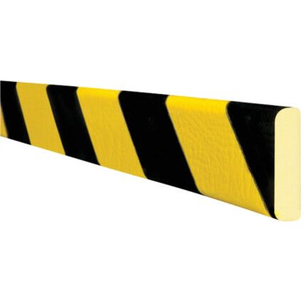 Protection Foam, Rectangular, Polyurethane, Yellow/Black, 5m x 11mm x 40mm