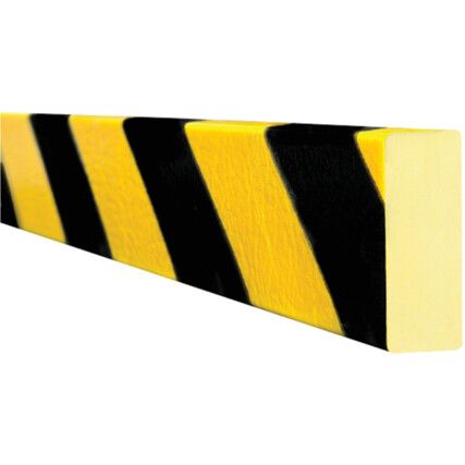 Protection Foam, Rectangular, Polyurethane, Yellow/Black, 5m x 50mm