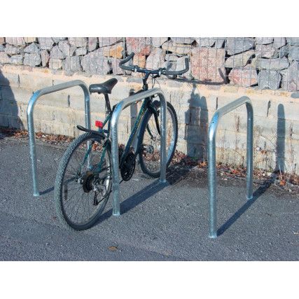 Bike Stand, Steel, Silver, 710 x 800mm, 2 Bike Capacity