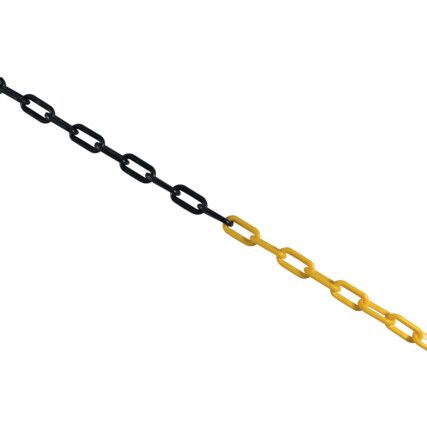 Chain Pack, Polyethylene, Black/Yellow, 10mm x 25m
