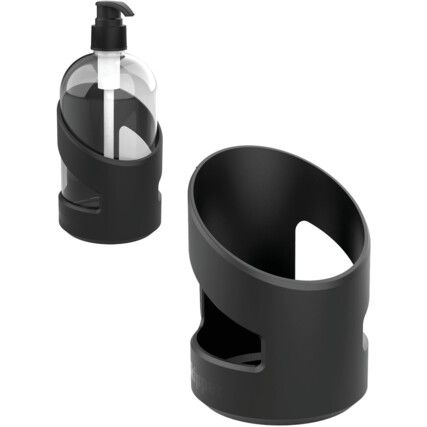 Sanitiser Holder Bracket, Plastic, Black, 90 x 80 x 109mm