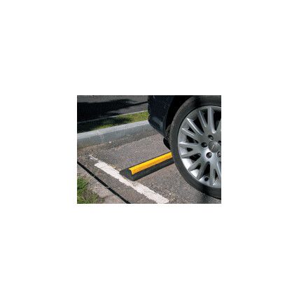 Vehicle Stop, Rubber, Black/Yellow, 100 x 15 x 8cm, Max 0mph, Pack of 1