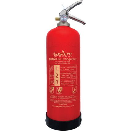 Foam Fire Extinguisher, Class A & B, 2L