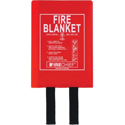 FIRE BLANKET 1.2X1.8m RIGID CASE