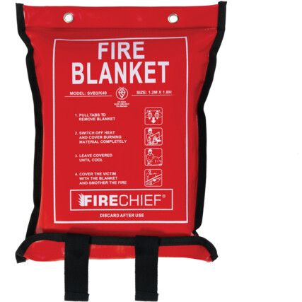 FIRE BLANKET 1.2X1.8m SOFT CASE