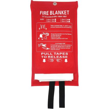 Fire Blanket, Fibreglass, 1.2m x 1.2m