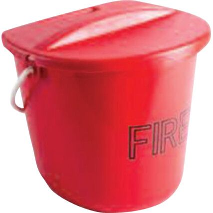 Fire Bucket, Red, Plastic