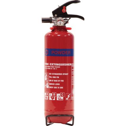 Dry Powder Fire Extinguisher, Class ABC, 1kg