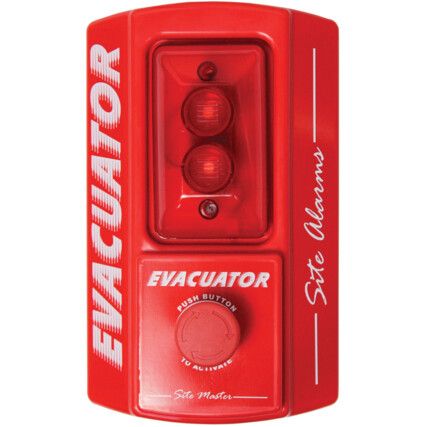 Push Button Fire Alarm, Plastic, 110dB