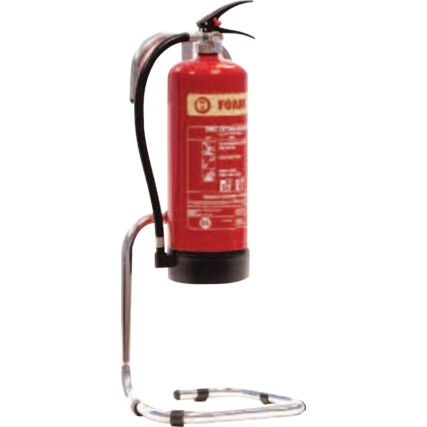 Single Fire Extinguisher Stand, Steel, Chrome