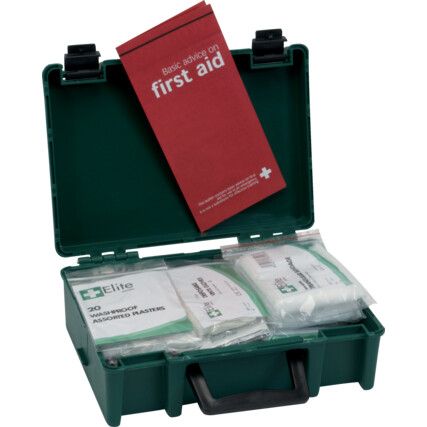 First Aid Kit with Wall Mount Bracket, 25 Persons, BS8599-1:2019 Compliant